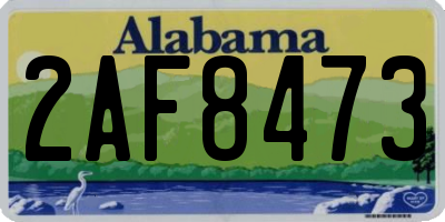 AL license plate 2AF8473