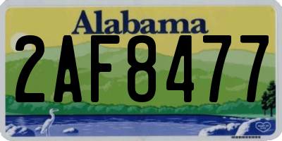 AL license plate 2AF8477
