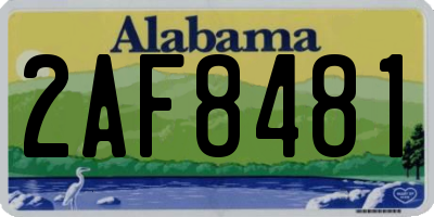 AL license plate 2AF8481