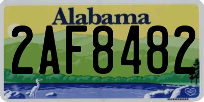 AL license plate 2AF8482