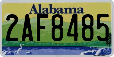 AL license plate 2AF8485