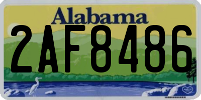 AL license plate 2AF8486