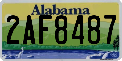 AL license plate 2AF8487