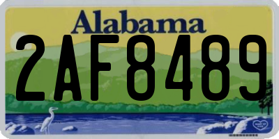 AL license plate 2AF8489