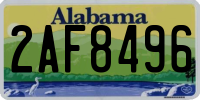 AL license plate 2AF8496
