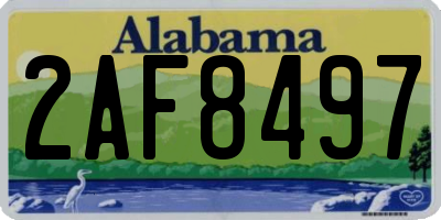 AL license plate 2AF8497