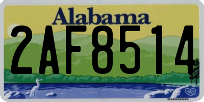 AL license plate 2AF8514