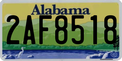 AL license plate 2AF8518