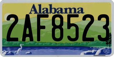 AL license plate 2AF8523