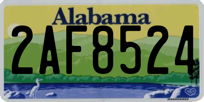 AL license plate 2AF8524