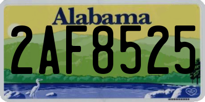AL license plate 2AF8525