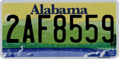 AL license plate 2AF8559