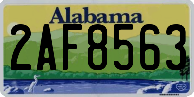 AL license plate 2AF8563