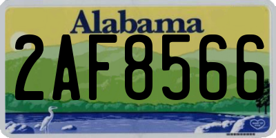 AL license plate 2AF8566