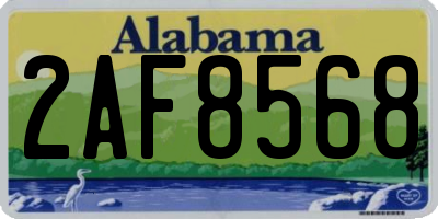 AL license plate 2AF8568