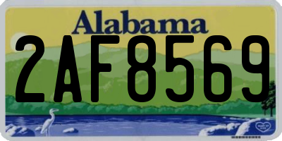 AL license plate 2AF8569