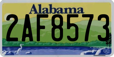 AL license plate 2AF8573