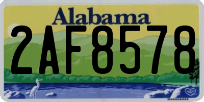 AL license plate 2AF8578