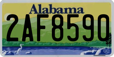 AL license plate 2AF8590