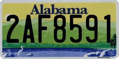 AL license plate 2AF8591