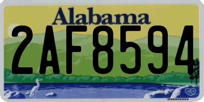 AL license plate 2AF8594
