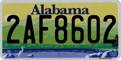 AL license plate 2AF8602