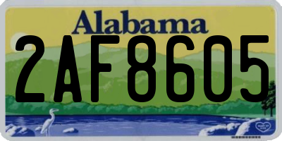 AL license plate 2AF8605