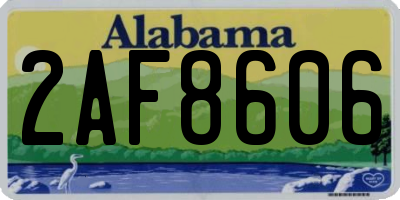 AL license plate 2AF8606