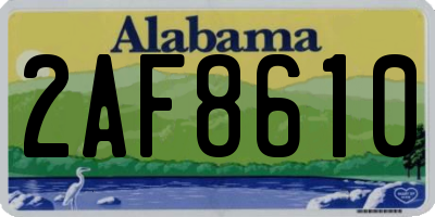 AL license plate 2AF8610