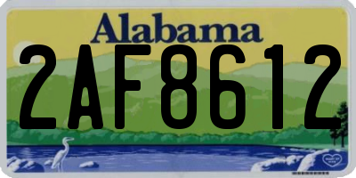 AL license plate 2AF8612