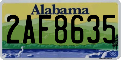 AL license plate 2AF8635
