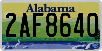 AL license plate 2AF8640