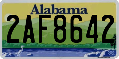 AL license plate 2AF8642