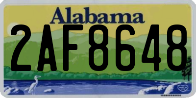 AL license plate 2AF8648