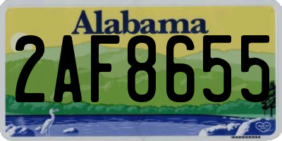 AL license plate 2AF8655