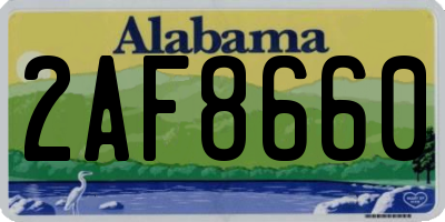 AL license plate 2AF8660