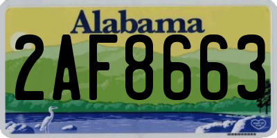AL license plate 2AF8663