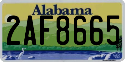 AL license plate 2AF8665