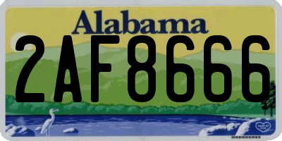 AL license plate 2AF8666