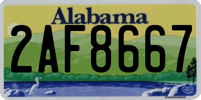AL license plate 2AF8667