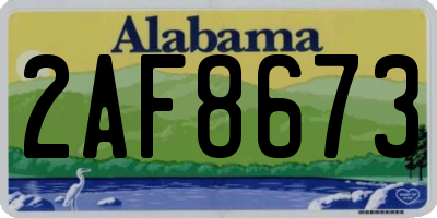 AL license plate 2AF8673