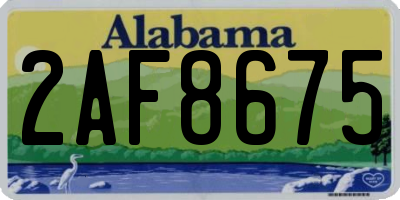AL license plate 2AF8675
