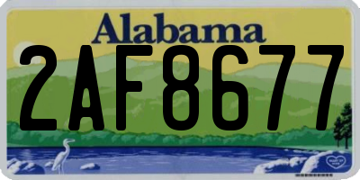 AL license plate 2AF8677