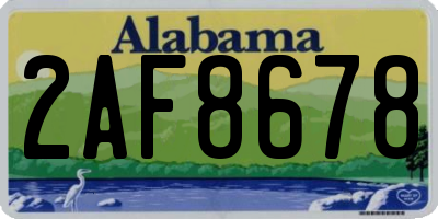 AL license plate 2AF8678