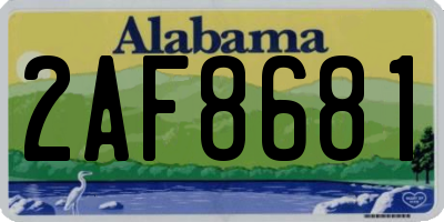 AL license plate 2AF8681