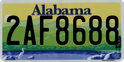 AL license plate 2AF8688