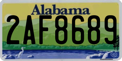 AL license plate 2AF8689