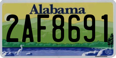 AL license plate 2AF8691
