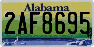 AL license plate 2AF8695