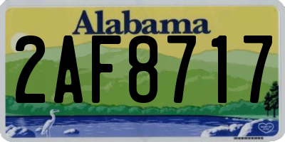 AL license plate 2AF8717